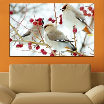 Vivid Home Декоративни панели Vivid Home от 1 част, Птици, PVC, 35x25 см, №0213