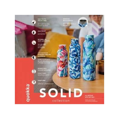 QUOKKA Solid With Strap - Stainless Steel Thermal Bottle 630 ml with Strap (Slate)