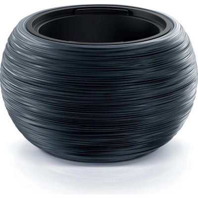 Prosperplast Květináč s vkladem FURU BOWL antracitový 37,8cm