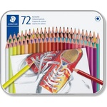 STAEDTLER Комплект цветни моливи, шестоъгълни, в метална кутия, staedtler "175", 72 различни цвята 175 m72 (175 m72)