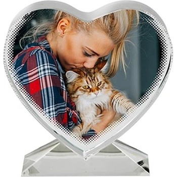 BESTSUB Кристал Сърце, 10.5 х 11 х 3.5 cm, с възможност за персонализация