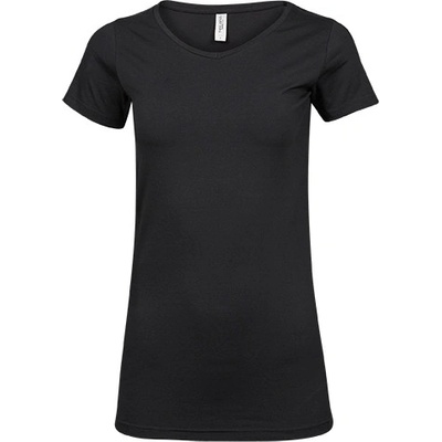 Tee Jays Strečové extra dlhé tričko Čierna