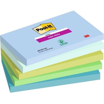 POST-IT Bloček Post-it Super Sticky OASIS, veľkosť 76x127 mm, 5 bločkov po 90