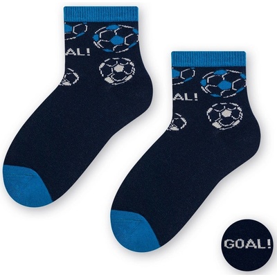 Chlapčenské ponožky Futbal modrá/tmavomodrá