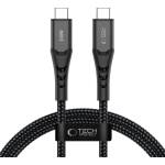 Tech-Protect ub11t ultraboost type-c cable pd 100w / qc3.0 100cm black (5906302390717)