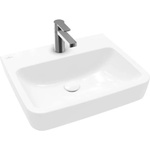 Villeroy & Boch O. novo - Умивалник 55x46 см, без преливник, отвор за смесител, AntiBac, CeramicPlus, алпийско бяло 4A4156T2 (4A4156T2)