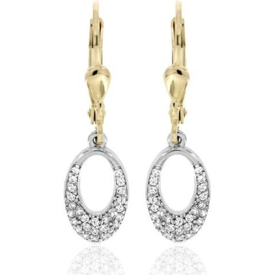 Zlatnictví U Kostela zlaté visací náušnice oválky 5785