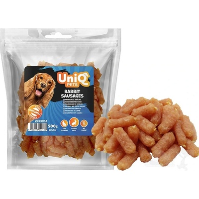Přírodní Králičí párečky měkké Rabbit Sausages UNIQ Pets 250 g / 500 g