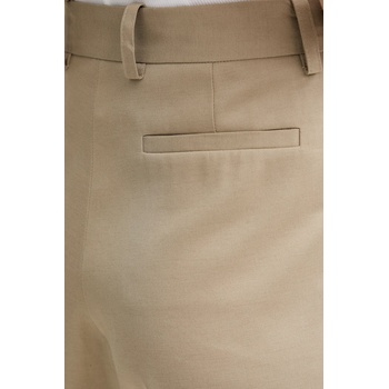 IRO Къс панталон с вълна iro в зелено с изчистен дизайн с висока талия wp30solenne (wp30solenne)