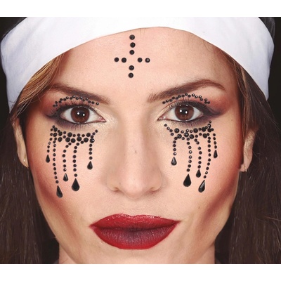 Nalepovací kamínky na obličej Jeptiška