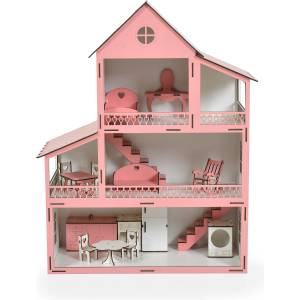 Moni Дървена къща за кукли Moni Toys - Lilly (109625)