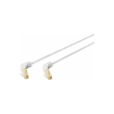 Пач кабел Assmann DK-1644-A-10090, S-FTP, Cat. 6a, 10м, бял, ъглов, DK-1644-A-10090