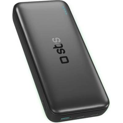 SBS Infinity Преносима батерия Powerbank 20000mAh 10W LiFePo₄ USB-A USB-C - черен (TTBB20000PO4K)