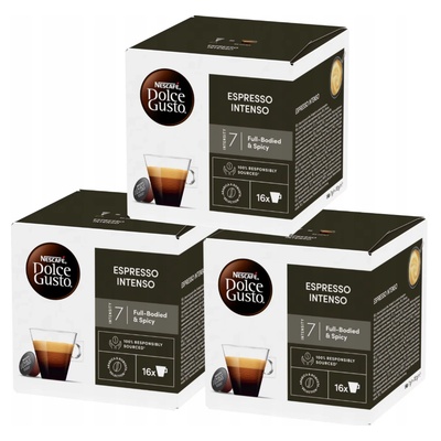 NESCAFÉ ESPRESSO Intenso 3 ОПАКОВКИ 3x16 капсули