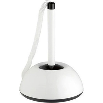 Химикалка с шнур и поставка Ico Lux Бяло и черно (1601041-1008-9570076001)