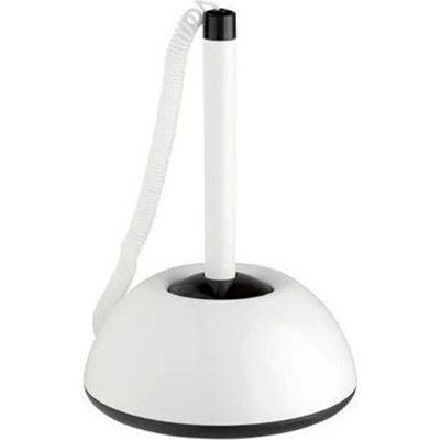 Химикалка с шнур и поставка Ico Lux Бяло и черно (1601041-1008-9570076001)