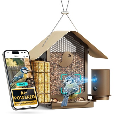 Birdfy хранилка за птици Metal V метална с камера и соларен панел (AI абонамент) (EPPAMBNBFM00302)
