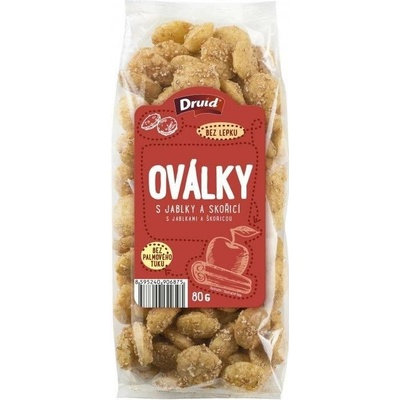 Druid oválky s jablky a skořicí bez lepku 80 g