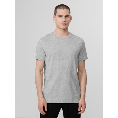 4F H4L22-TSM352 pánske tričko cold light grey melange