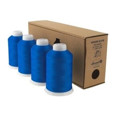 Sada nití OVERLOCK chemlon v dárkovém balení (4x4000 m) barva 0054 středně modrá – Zboží Mobilmania
