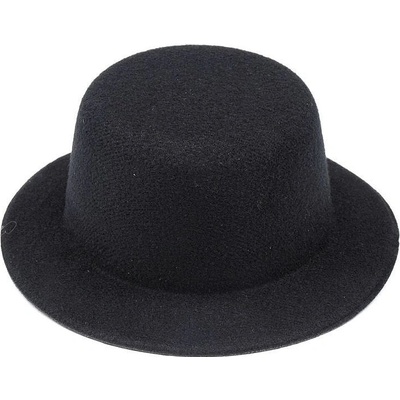 Mini klobúčik fascinátor na dozdobenie čierna