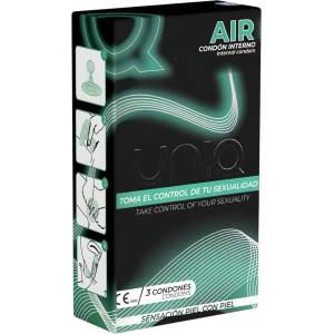 Uniq Air - тънък женски презерватив - 3 броя - lovesexshop