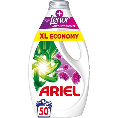 Ariel Течен перилен препарат Ariel + Touch Of Lenor Amethyst Flower 2, 25L - 50 изпирания (8700216690874)