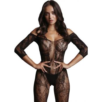 Image 1 of Le Désir Lace Sleeved Bodystocking Black