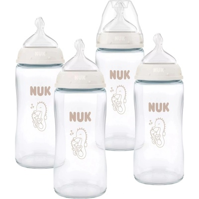 Nuk Комплект стъклени шишета NUK First Choice + - 4 части, 240 ml, размер М (10225363)