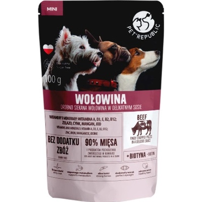 Pet Republic Adult Mini Jemně nakrájené hovězí maso 100 g