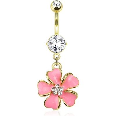 Marre piercing do pupíku s květinou HWGDPN13979