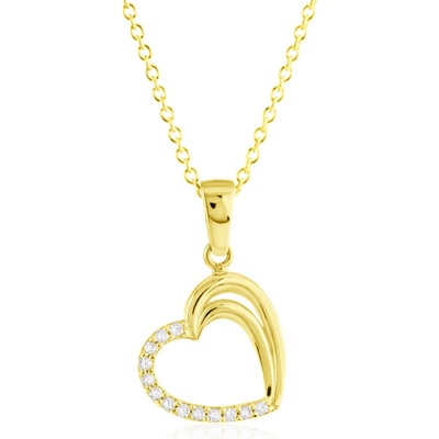 Gemmax Zlatý řetízek se srdíčkem GLSYB-37261-36261