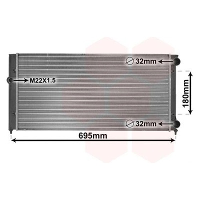 Chladič, chlazení motoru VAN WEZEL 58002109