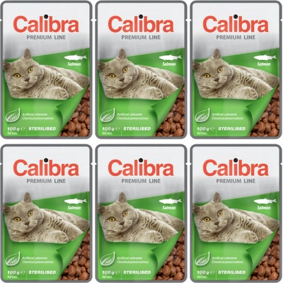 Calibra Premium Line Sterilised Adult Salmon 6 x 100 g