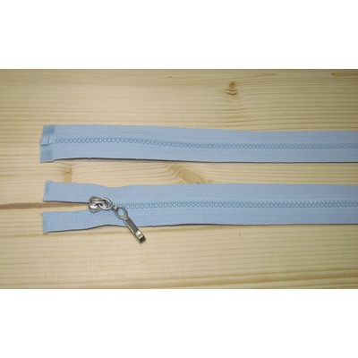 Kostenný zips modrá svetlá 3mm deliteľný jednosmerný 30cm