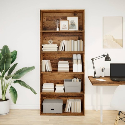 vidaXL Knihovna old wood 80x30x189 cm kompozitní dřevo