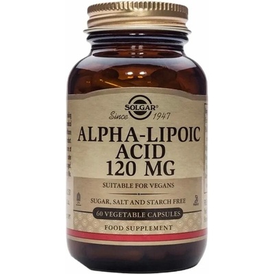 Solgar Kyselina alfa-lipoová Solgar 120 mg 60 Kapsuly