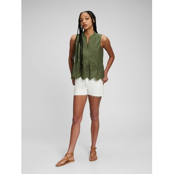 GAP Памучен кроп топ с дантела GAP GAP | Zelen | ЖЕНИ | XXL