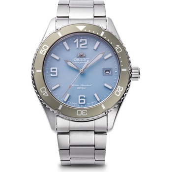 Orient RA-WJ0005L Мъжки часовник - Соларен, Спортен Водолазен, Син Циферблат, Въртящ се Безел, 39.9 мм, 200м Водоуст