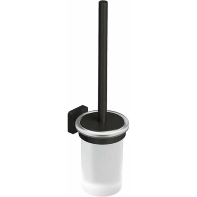 Kludi Vela S WC štětka nástěnná s držákem sklo broušený Gunmetal 25974N2