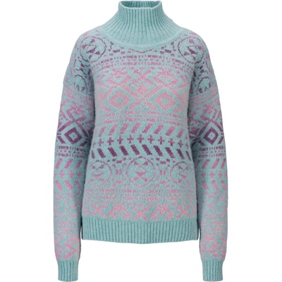 Dale of Norway Дамски вълнен пуловер Dale of norway Women's Highland Sweater Wool jumper - Sea Blue / Pink Ombre (105-6541-0314)