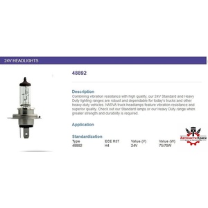 NARVA Narva-48892 -h4 24v/70/75 ('48892)