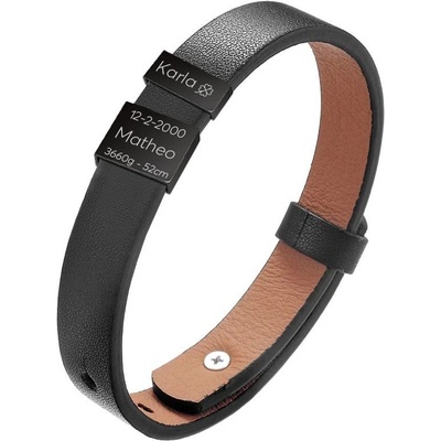 Šperky4U Personalizovaný pánský kožený náramek OPA227