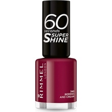 Rimmel London 60 Seconds Super Shine Nail Polish 340 Berries And Cream 8 ml