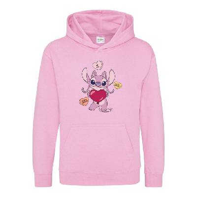 Юношески суичър Character Disney Printed Junior Valentines Day Hoodie - Angel Energy