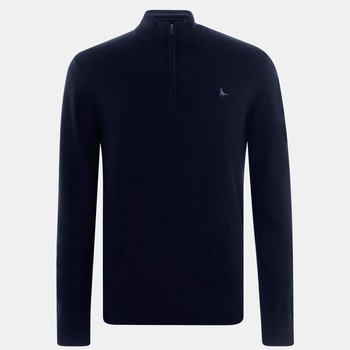 Jack Wills Пуловер Jack Wills Jack Funnel Neck Half Zip Jumper Men - Navy