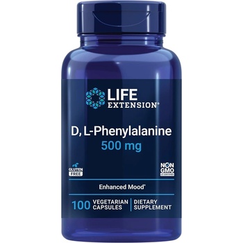 Life Extension Life Extension, D, L-Phenylalanine, 500 mg, 100 веган капсули