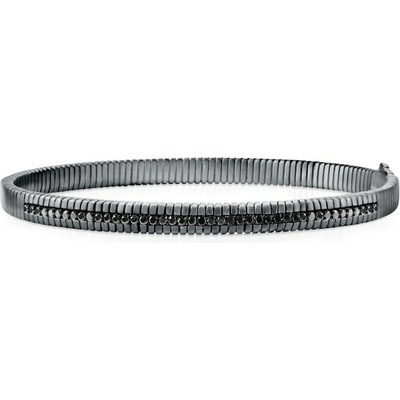 SAVICKI Módní náramok striebro s čiernym diamantom 2,5 mm - B-B-B0553-02415-925-B