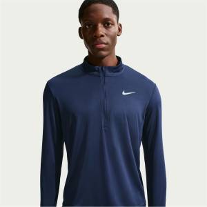 Nike Мъжко горнище с цип Nike Half Zip Core Long Sleeve Running Top Mens - Midnight Navy