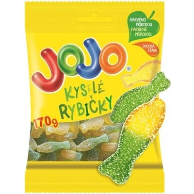 Jojo Kyslé rybičky želé cukríky s ovocnými príchuťami 170 g